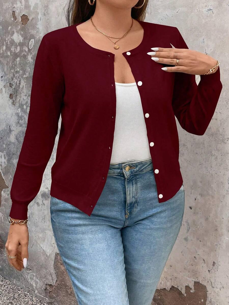 Cardigan Apricot Long Sleeve Single Breasted Cozy