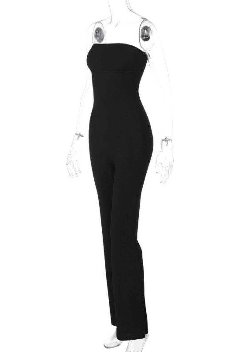 Backless Strapless Skinny Jumpsuits