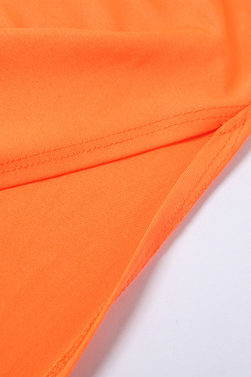 Hollowed Out Contrast Strapless One Step Skirt Dresses
