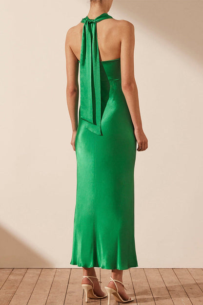 Frenulum Halter One Step Skirt Dresses