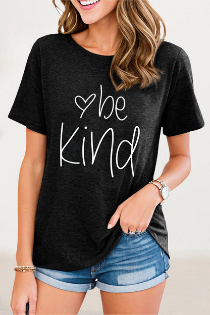 Letter Print O Neck T-shirts