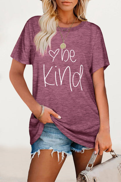 Letter Print O Neck T-shirts