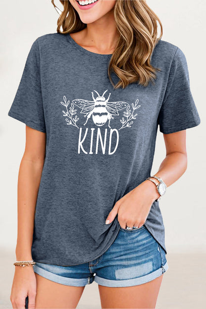 Animal Letter Print O Neck T-shirts
