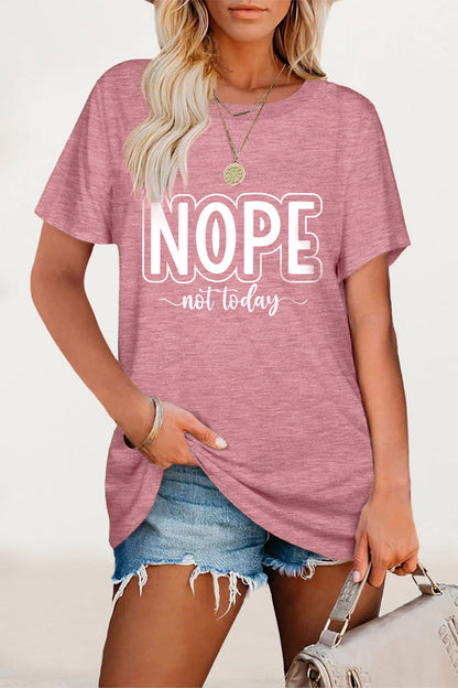 Letter Print O Neck T-shirts