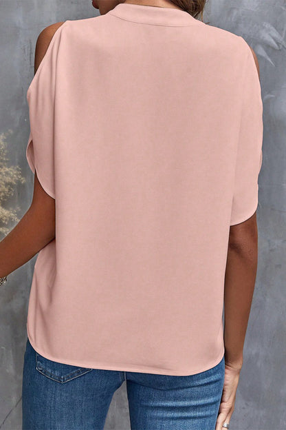 Patchwork V Neck Blouses(10 Colors)