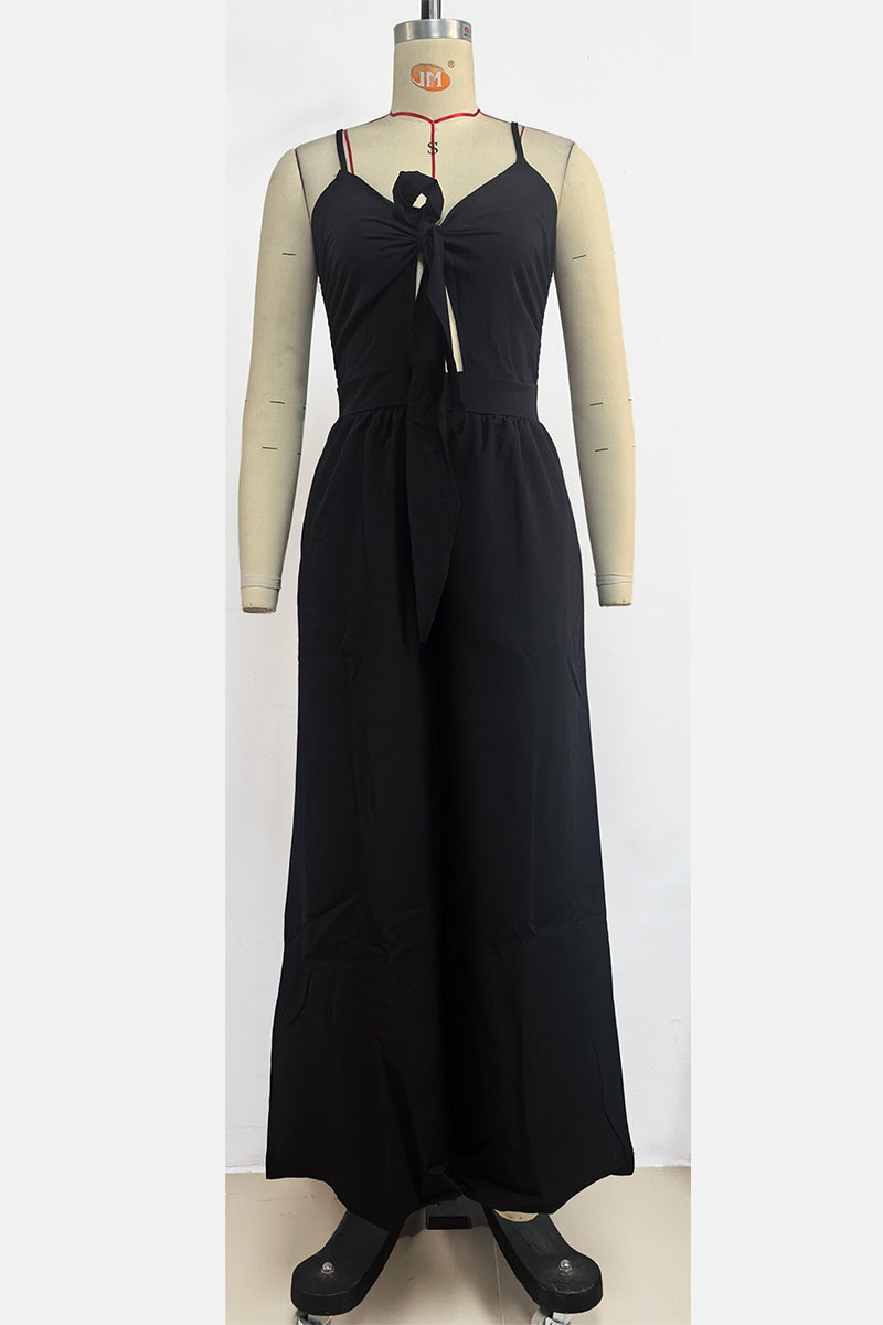 Pocket V Neck Loose Jumpsuits(3 Colors)