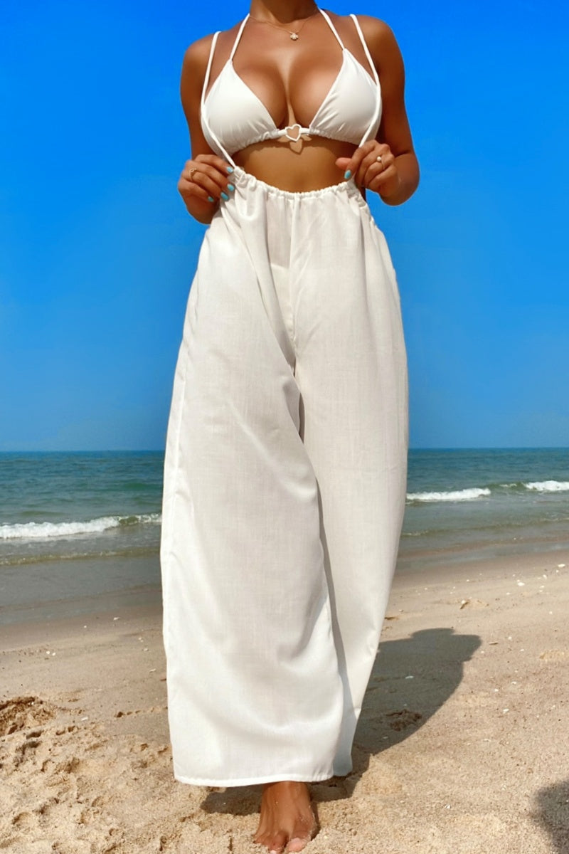 Backless Spaghetti Strap Regular Jumpsuits