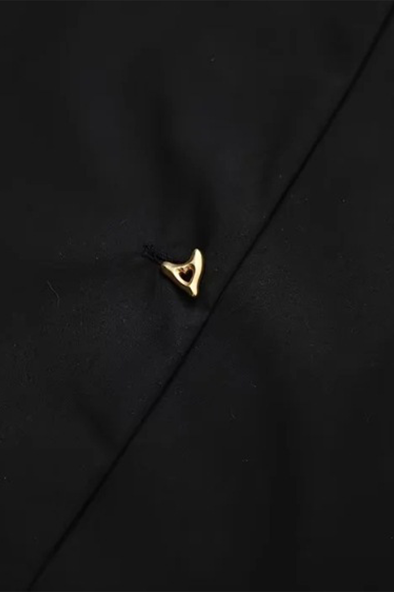Color Metal Accessories Trim V Neck Waistcoats