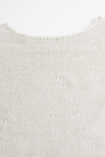 Daily Color Weave O Neck Sweaters