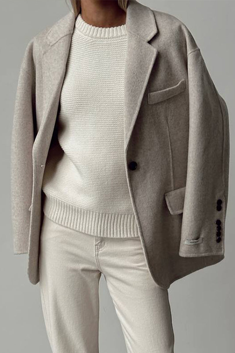 Daily Color Weave O Neck Sweaters