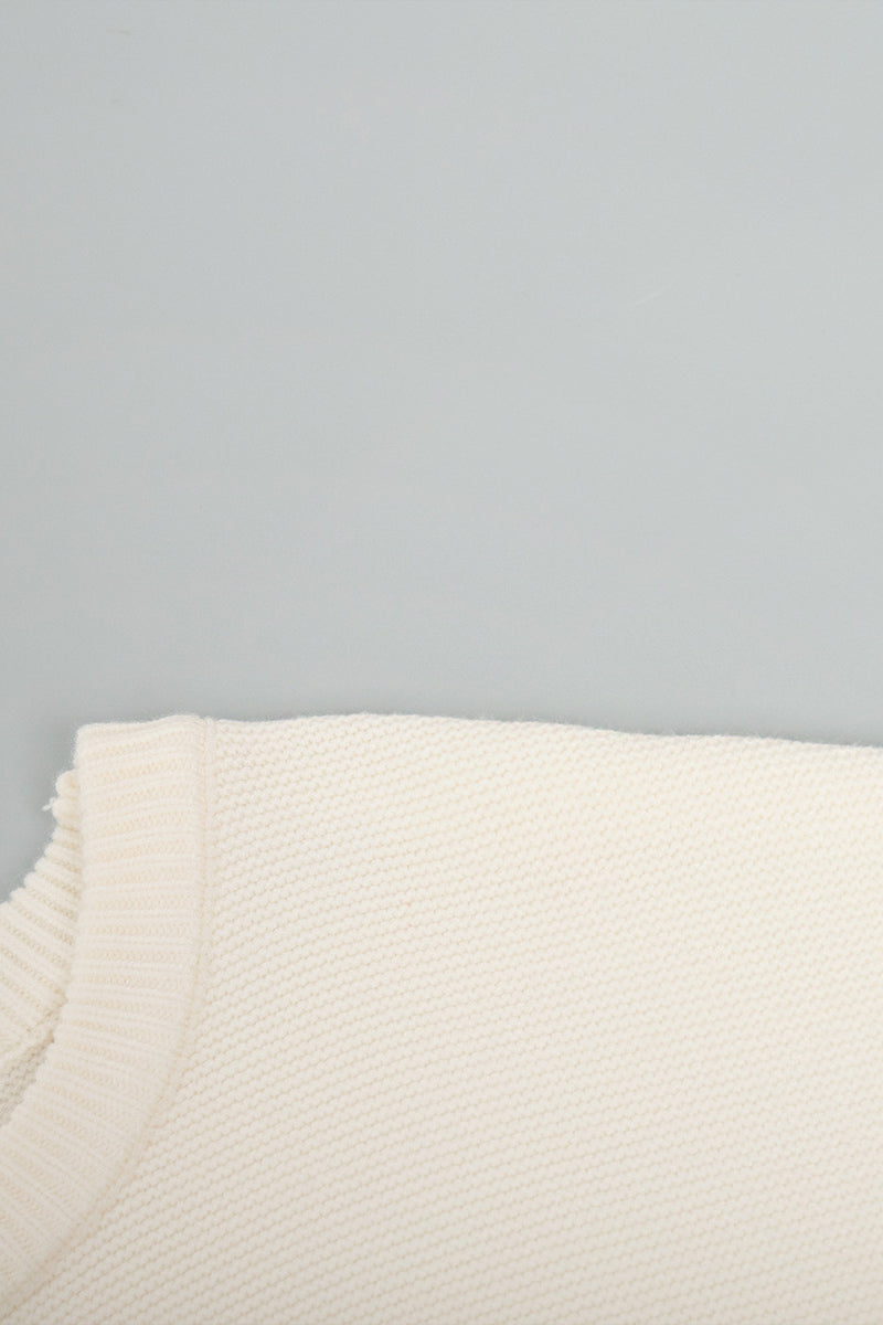 Daily Color Weave O Neck Sweaters