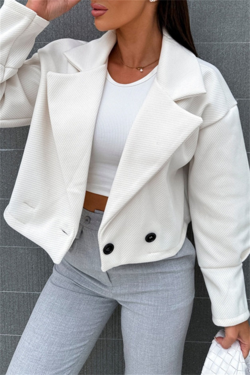 Cardigan Turndown Collar Outerwear(4 Colors)