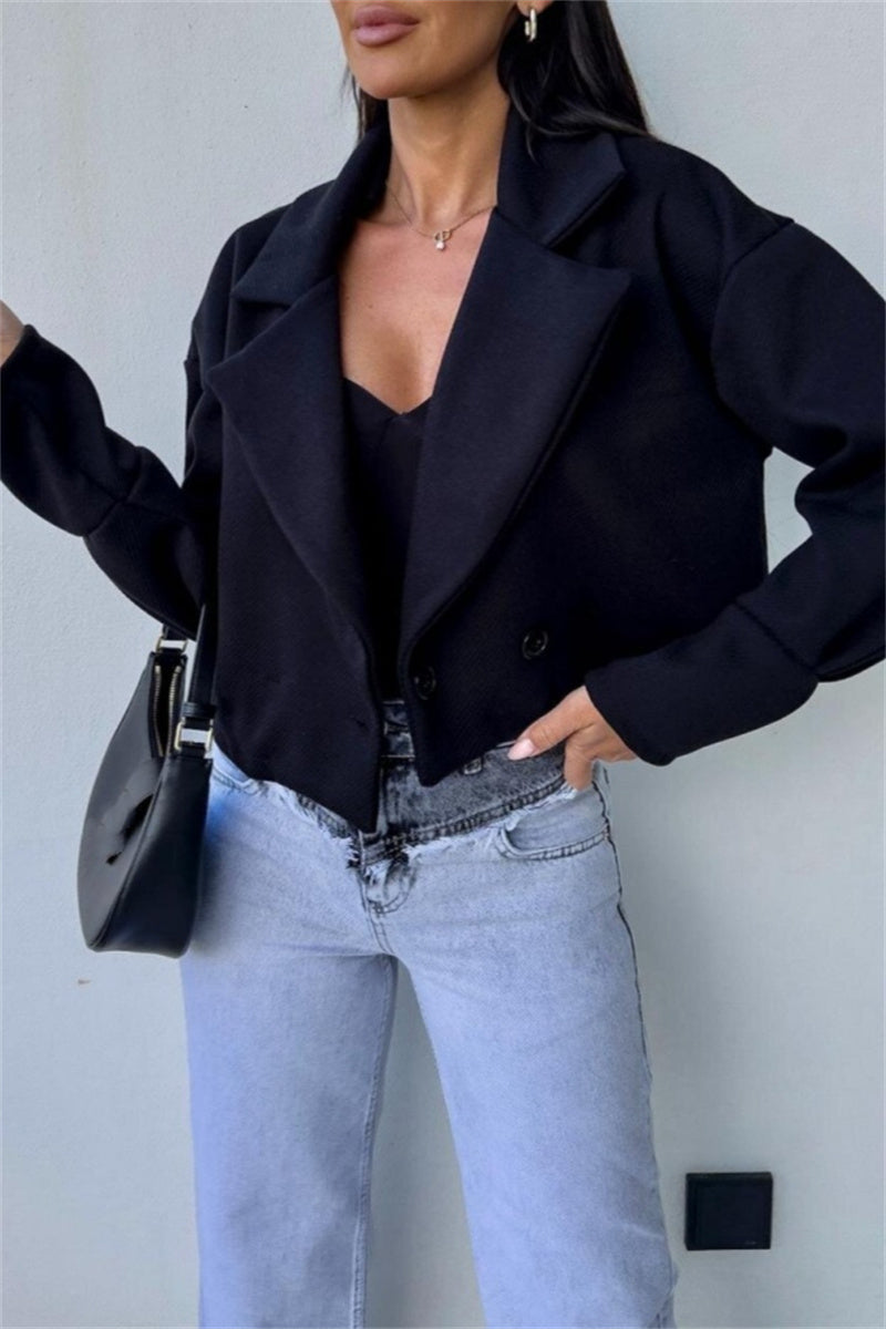 Cardigan Turndown Collar Outerwear(4 Colors)