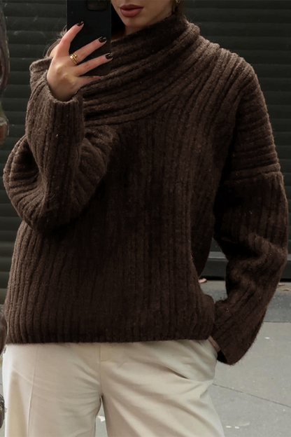 Street Potholes Off Shoulder Sweaters(5 Colors)