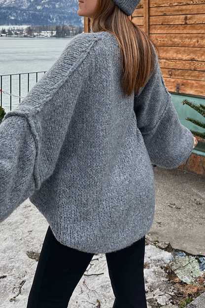 Daily Patchwork Weave Half a Turtleneck Sweaters(5 Colors)