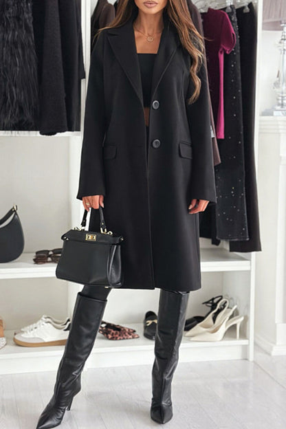 Color Cardigan Turndown Collar Outerwear(4 Colors)