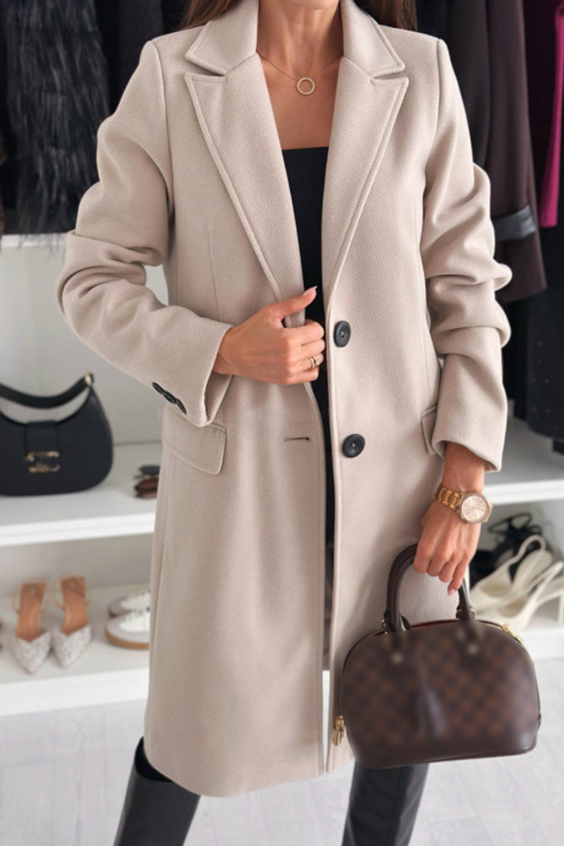 Color Cardigan Turndown Collar Outerwear(4 Colors)
