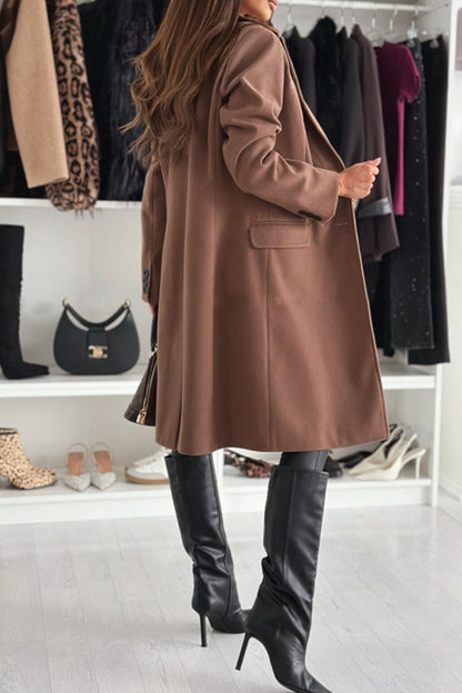 Color Cardigan Turndown Collar Outerwear(4 Colors)