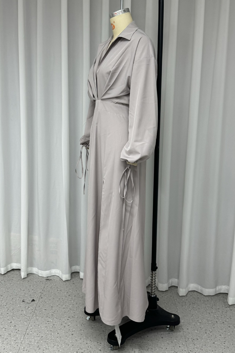 Street Backless Slit V Neck One Step Skirt Dresses