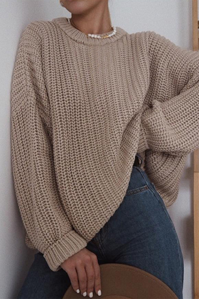 Daily Weave O Neck Sweaters(7 Colors)