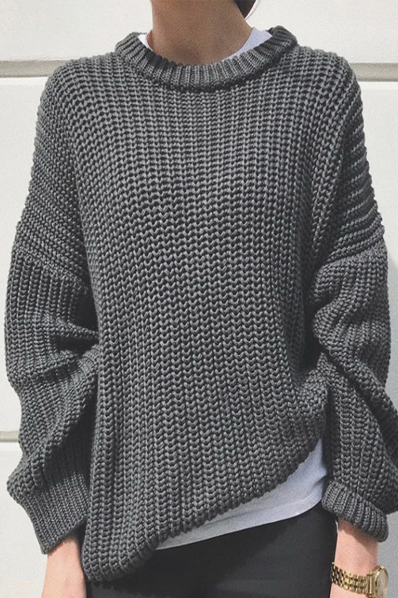 Daily Weave O Neck Sweaters(7 Colors)