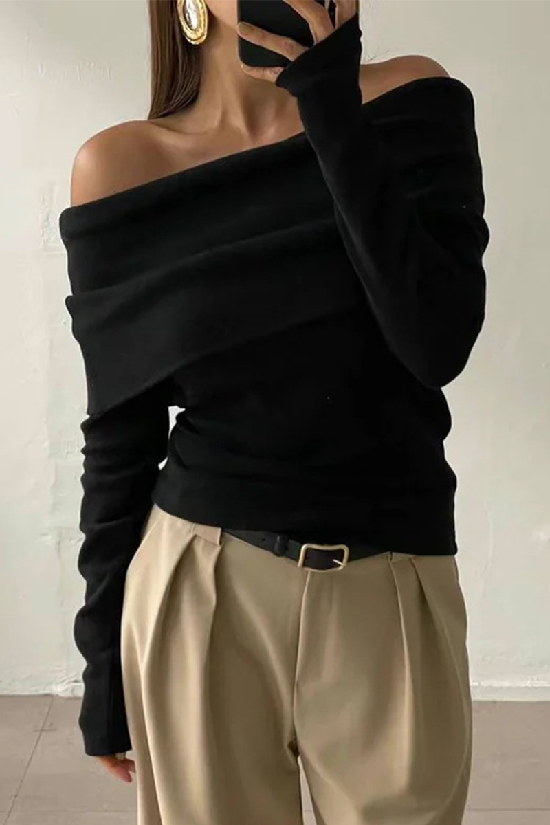 Ruched Off Shoulder Sweaters(5 Colors)