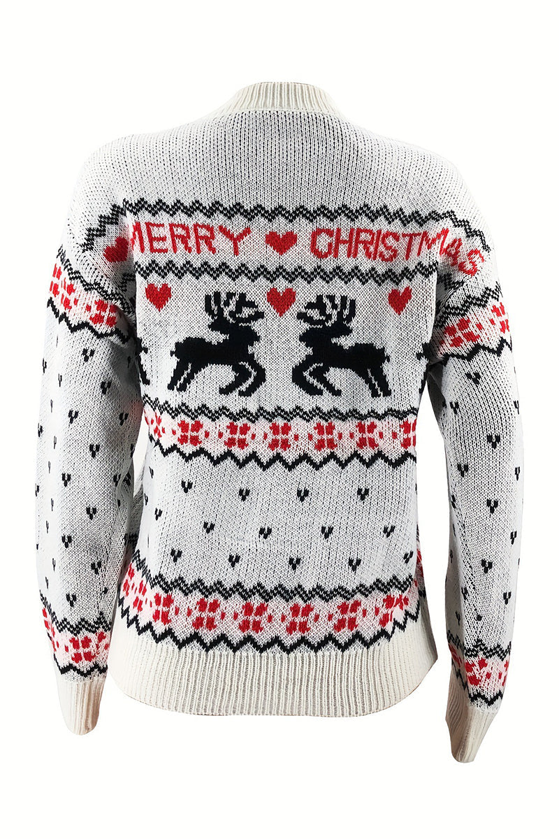 Wapiti Patchwork O Neck Sweaters