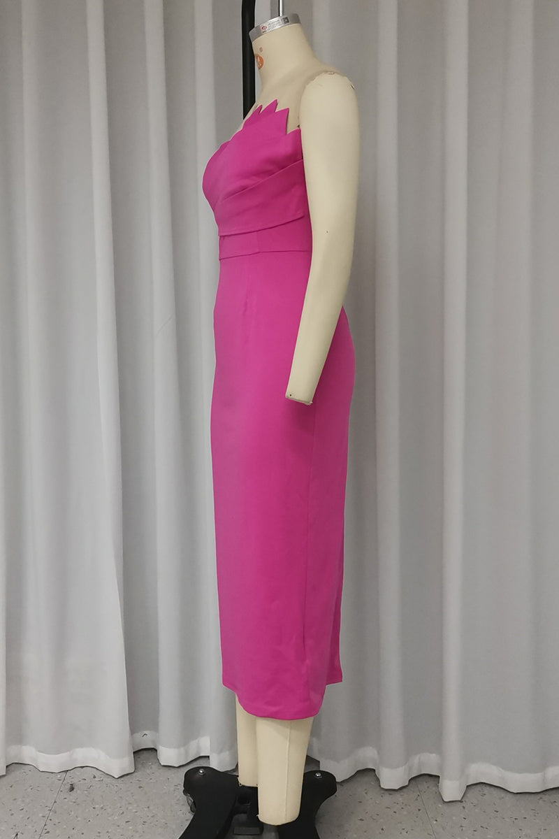 Ruched Irregular Strapless Wrapped Skirt Dresses