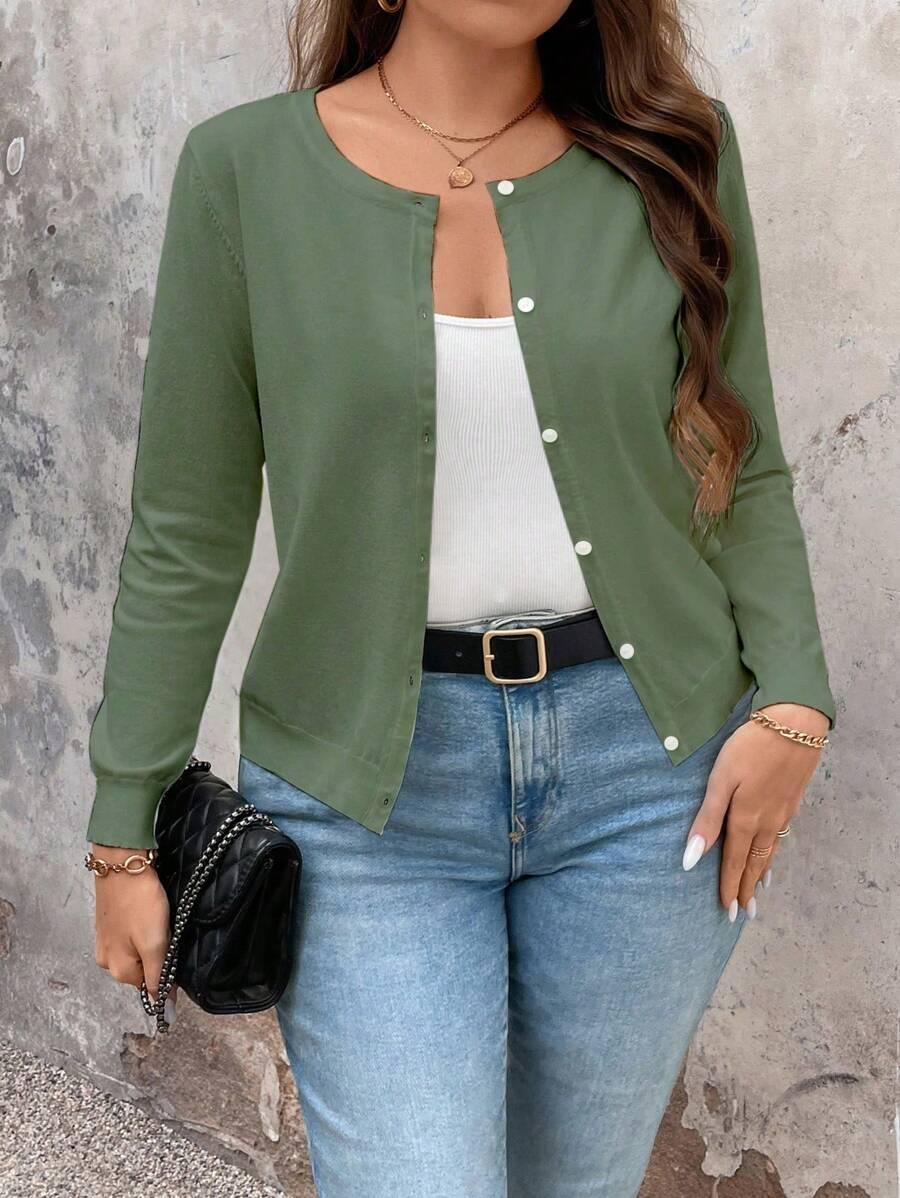 Cardigan Apricot Long Sleeve Single Breasted Cozy