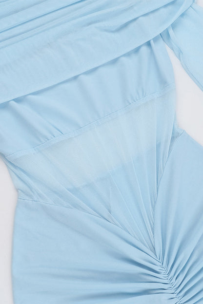 Ruched Off Shoulder One Step Skirt Dresses