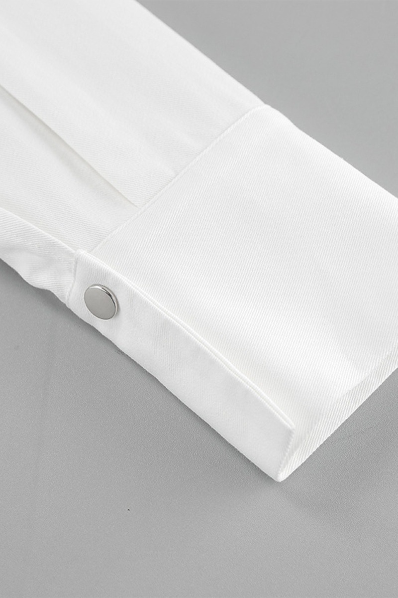 Daily Buttons Turndown Collar Blouses