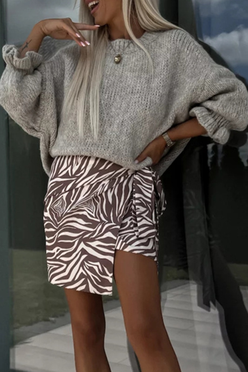 Ruffle Weave O Neck Sweaters(4 Colors)