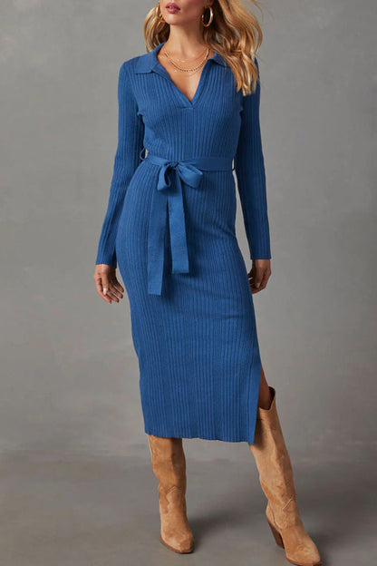 Patchwork Slit Strap Design Wrapped Skirt Dresses(3 Colors)