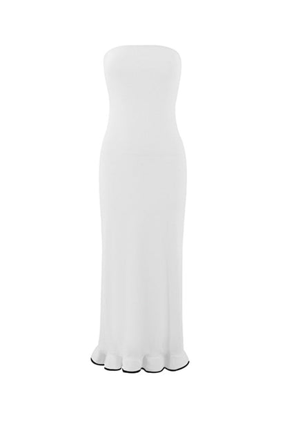 Stringy Selvedge Strapless One Step Skirt Dresses(3 Colors)