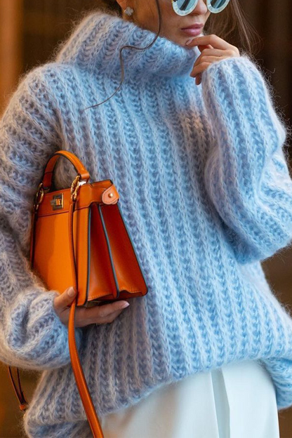 Color Weave Turtleneck Sweaters(4 Colors)