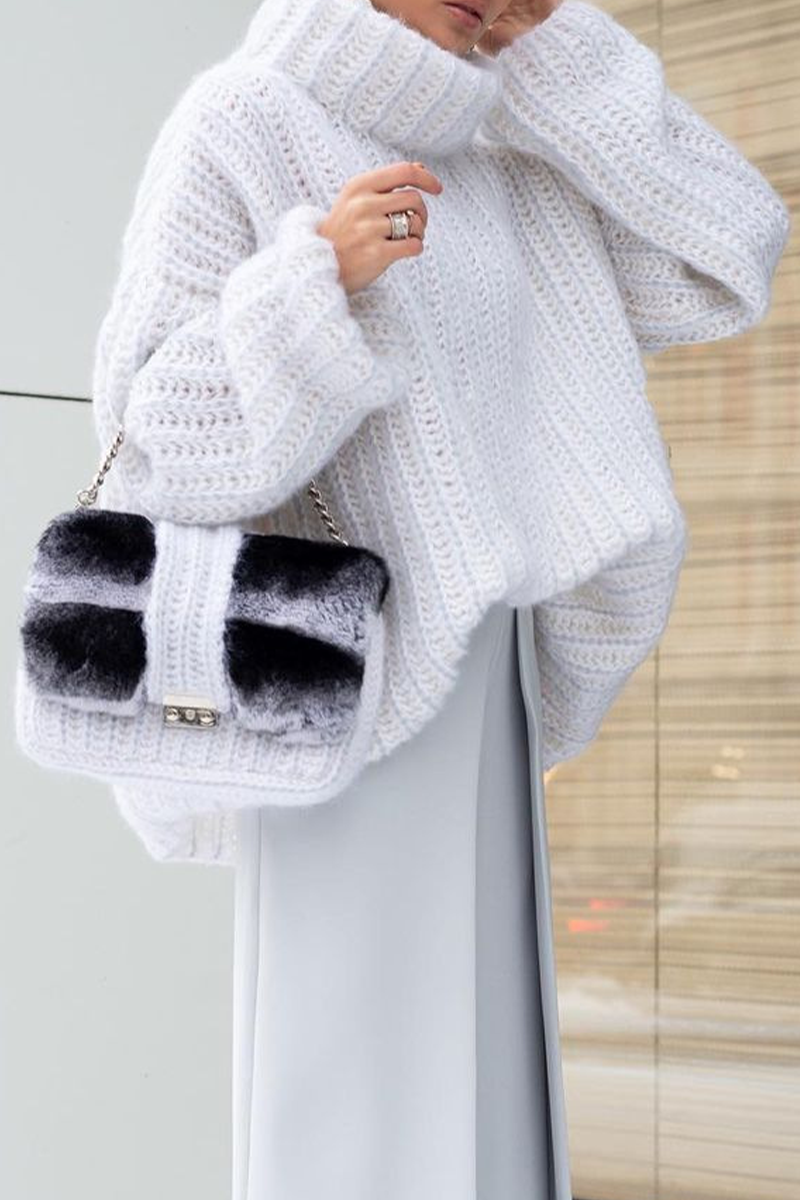 Color Weave Turtleneck Sweaters(4 Colors)
