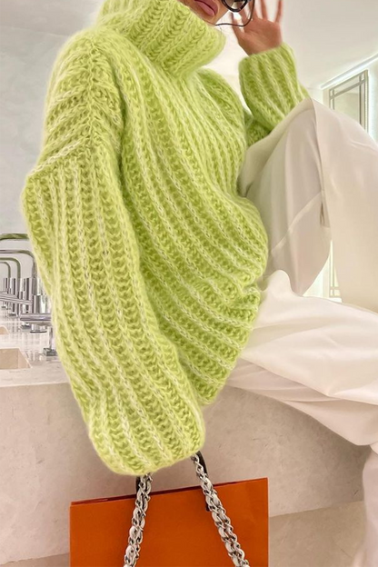 Color Weave Turtleneck Sweaters(4 Colors)