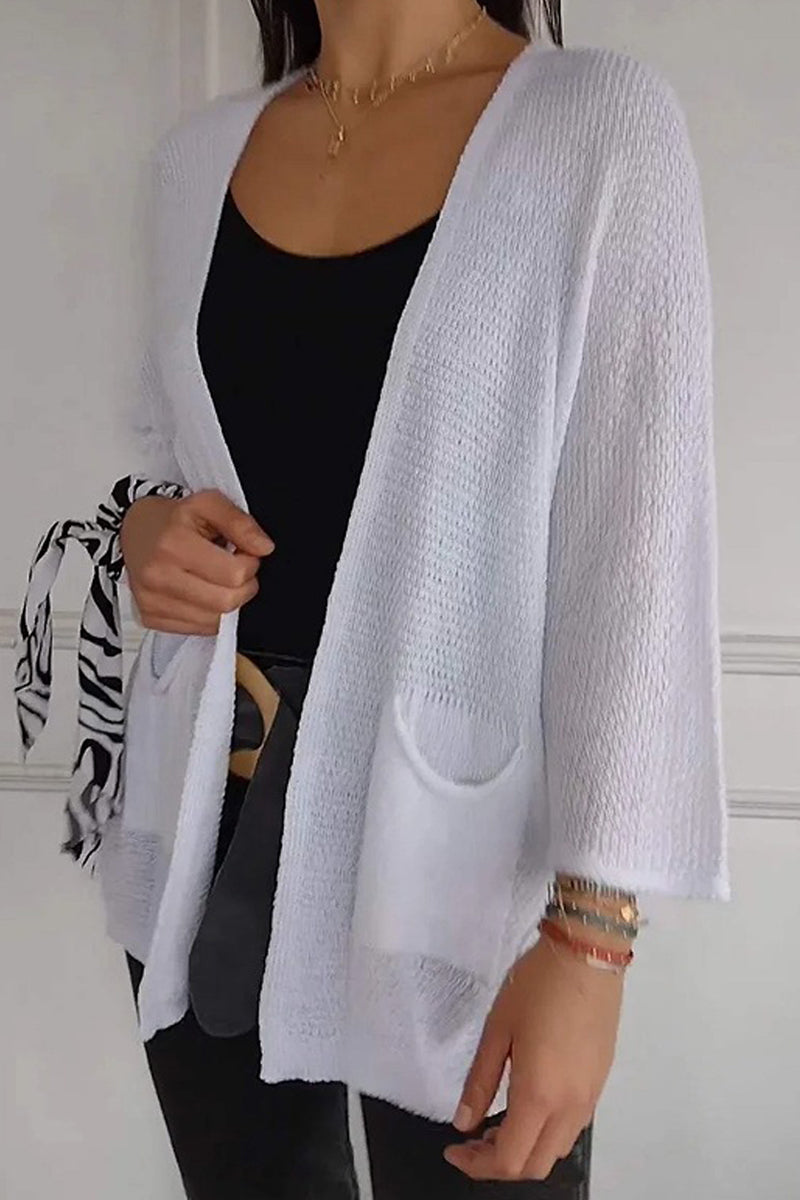 Color Pocket Cardigan Outerwear