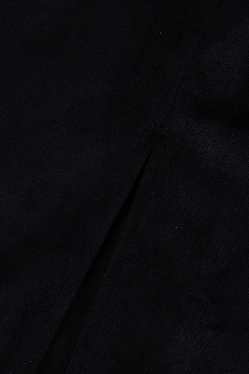Zipper Contrast Turndown Collar One Step Skirt Dresses
