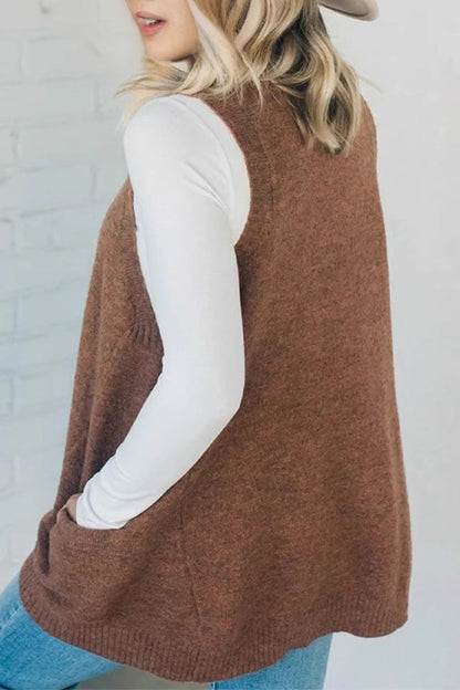 Daily Pocket V Neck Sweaters(5 Colors)