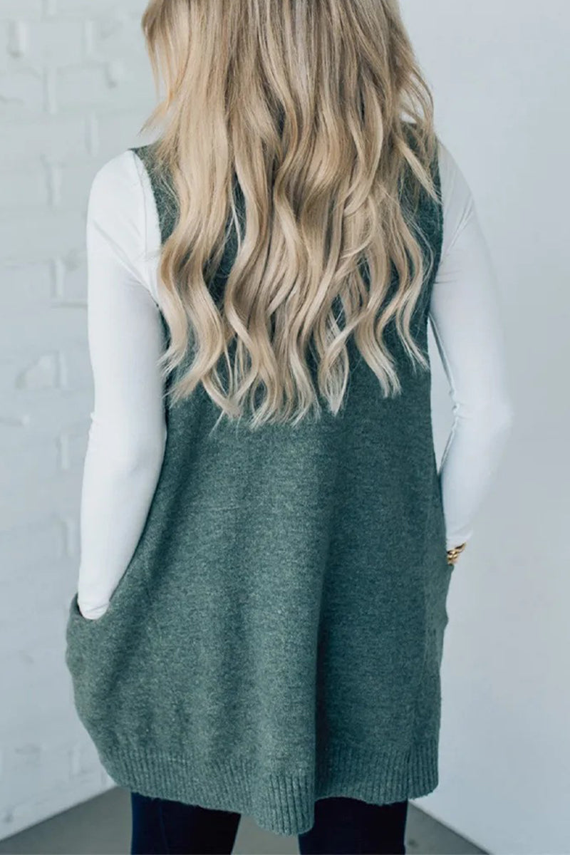 Daily Pocket V Neck Sweaters(5 Colors)