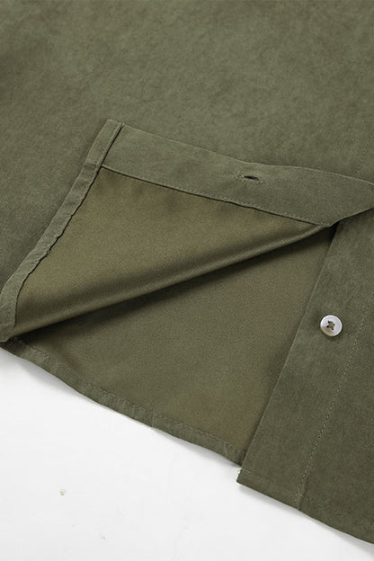 Buttons Turndown Collar Blouses