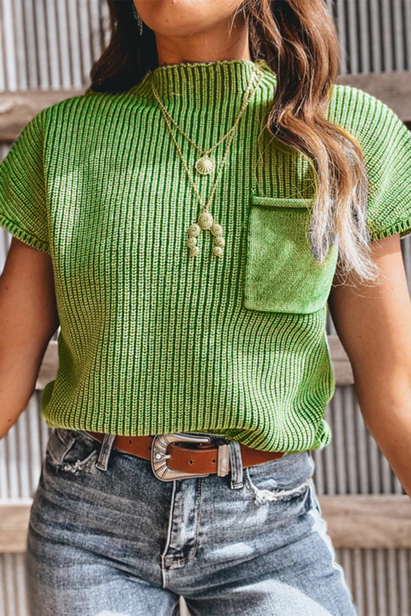 Pocket Half a Turtleneck Sweaters(9 Colors)