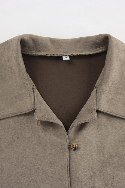 Buttons Turndown Collar Blouses