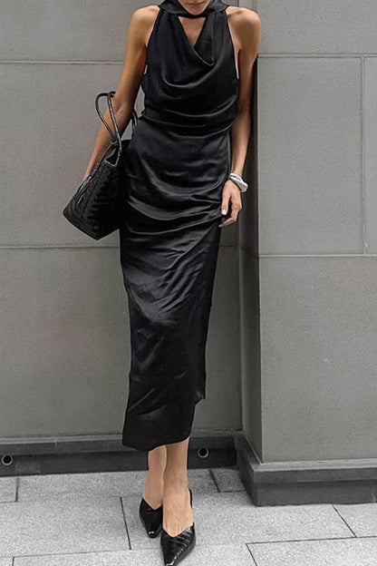 Lace Up Halter One Step Skirt Dresses