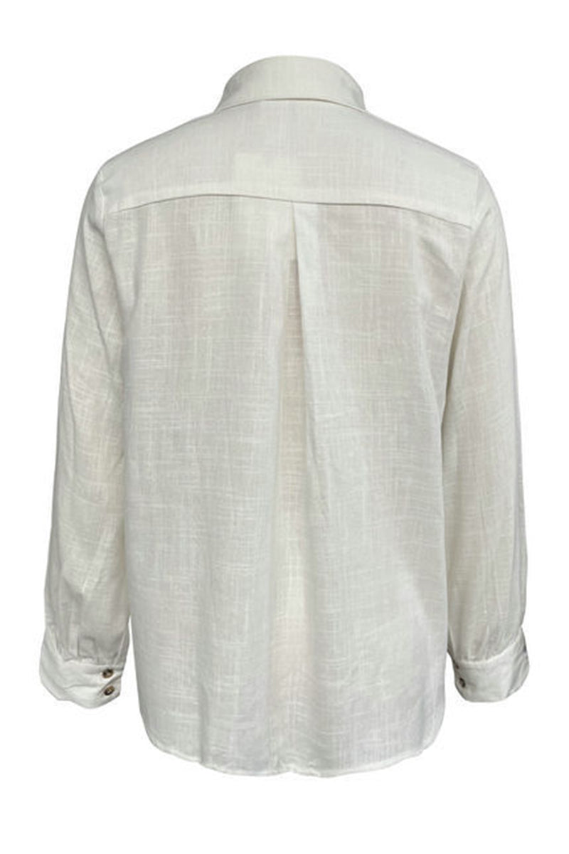 Hollow Out Turndown Collar Blouses(4 Colors)