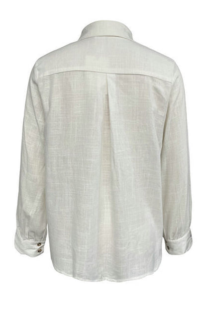 Hollow Out Turndown Collar Blouses(4 Colors)