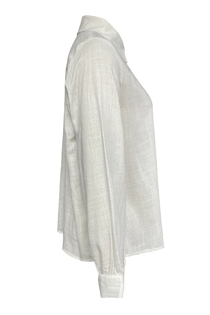 Hollow Out Turndown Collar Blouses(4 Colors)