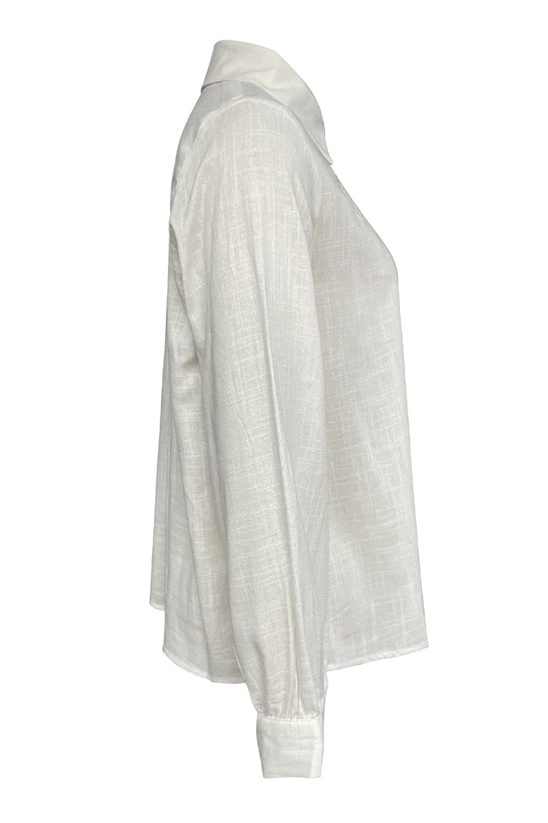 Hollow Out Turndown Collar Blouses(4 Colors)