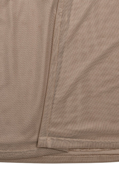Ruched Mesh Half a Turtleneck Wrapped Skirt Dresses